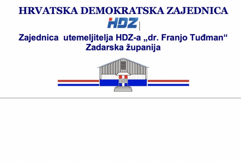 OBAVIJEST O ODRŽAVANJU IZBORNE SKUPŠTINE ZU HDZ-a „DR. FRANJO TUĐMAN“ ZADARSKE ŽUPANIJE